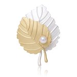 Alloy Brooch Manufacturer - Noble Matted Gold Silver Hot Selling Factory Direct Stock
