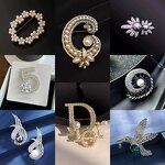 Pearl Corsage Brooch Manufacturer - High-End Feminine Exquisite Crystal Zircon Pin Plating Gift