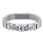 Leather Bracelet Factory - Handwoven European American New Fashion Men's Retro Stainless Steel