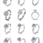 Gemstone Ring Factory - Live Streaming Hot-Selling Copper Platinum Plated Heart Shape Adjustable