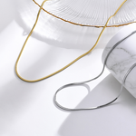 Snake Bone Chain Manufacturer - Simple Stacking Minimalist Stainless Steel Geometric Collarbone
