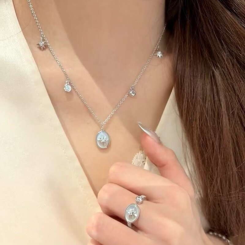 Sterling Silver Ring Factory - Cross-border Popular S925 Heart-shaped Four-leaf Clover Geometric Fresh