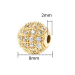 Round Zirconium Beads Factory - Spot Wholesale 6mm8mm10mm Copper Micro-Inlaid Jewelry DIY Spacer