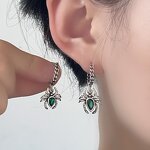 Zircon Hoop Earrings Manufacturer - 2025 New Glossy Geometric Round Ins Style Simple Versatile