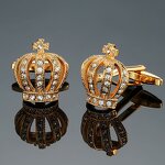 Beaded Cufflinks Factory - Gold Silver Round Shell Zircon Rose Square French-style Shirt