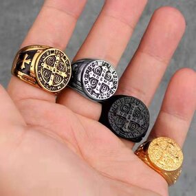 Men's Titanium Steel Ring Manufacturer - CSPB Cross Design European American Fashion Personal Touch