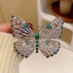 Butterfly Brooch Manufacturer - Full Diamond Elegant Emerald Corsage Heavy Industry Coat Pin