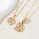 Alphabet Necklace Manufacturer - Hot-Selling Ice Sugar Full Diamond Copper Inlaid Zircon Gold