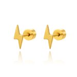 Hoop Earrings Factory - Fashion Trendy Geometric Non-embroidered Welding Beaded Gold-color Plating