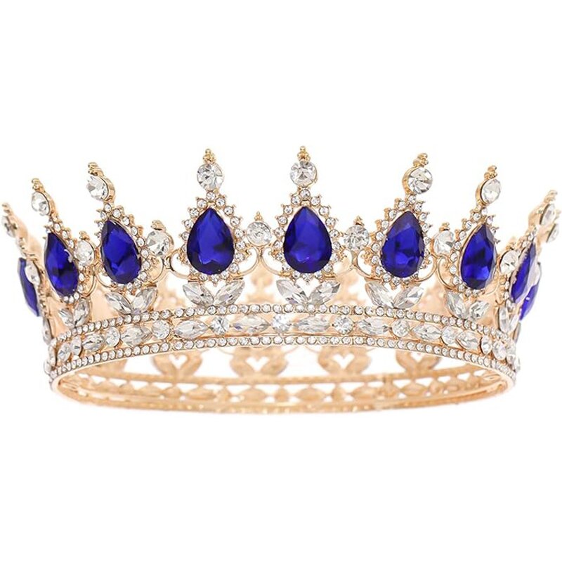 Bridal Crown Factory - European Cross-border Alloy Hair Ornament Wedding Dress Rhinestone Birthday