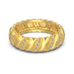 Italian Bracelet Factory - Luxury Brushed Finish High-carbon Diamond Running Ring Heavy-duty Versatile