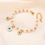 Fashion Bracelet Factory - Stainless Steel 18K Gold Plated Non-Fading Cross-Border Freshwater Pearl