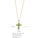 Children's Cross Necklace Factory - European American Micro-inlaid Zircon Gold Plated Pendant