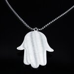 Fatima Hand Pendant Factory - Cross-Border New Retro European American Silver Stainless Steel