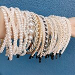 Rhinestone Headband Manufacturer - Koreanstyle Forest Simple Retro Pearl Crystal Alloy Fresh Temperament