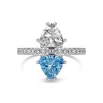 Vintage Ring Manufacturer - Advanced Feeling S925 Silver Heart-Shape Geometric Emerald Cat's Eye