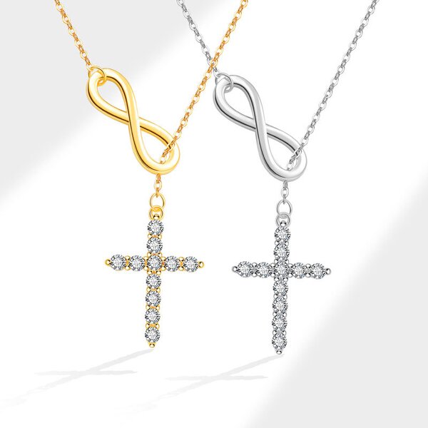 Cross Necklace Factory - Simple Infinite Circulation European American Women's Fashion Geometry