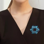 Crystal Wreath Brooch Factory - European American Retro New Elegant Alloy Versatile Boutonniere