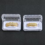 Hip-hop Braces Factory - European American Micro-embedded Cubic Zirconia 8-tooth Shiny Unisex