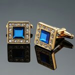 Beaded Cufflinks Factory - Gold Silver Round Shell Zircon Rose Square French-style Shirt