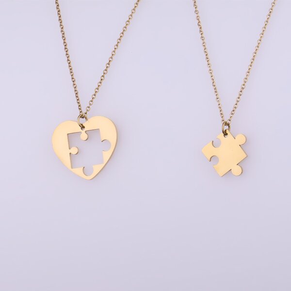 Magnetic Necklace Manufacturer - Cross-border New Copper Plated 18k Gold Cartoon Rainbow Love Creative