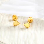 Hoop Earrings Factory - Fashion Trendy Geometric Non-embroidered Welding Beaded Gold-color Plating