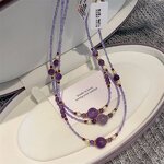 Amethyst Necklace Manufacturer - Cross-Border Hot-Selling Freshwater Pearl Crystal Ball Pendant Choker