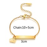 Black Gold Bracelet Manufacturer - Cross-Border Fashion Titanium Steel Brushed Curved Tag Engravable