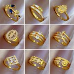 Sparkling Zircon Ring Factory - Genuine Gold Plating Elegant Sophisticated Simple Trendy