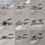 Cufflinks Set Manufacturer - New Style French Simple Hollow Braid Round Square Baked Paint