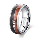 Men's Tungsten Ring Manufacturer - Factory Supply 6/8mm Dragon Pattern Inlaid Smooth Surface Wedding