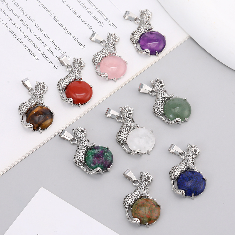 Water Drop Necklace Manufacturer - Wholesale Natural Stone Crystal Leaf DIY Life Tree Alloy Braided
