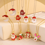 Children's Necklace Factory - European American Cross-Border Christmas Versatile Niche Brass Gold