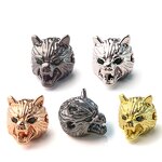 DIY Jewelry Beads Manufacturer - Micro Pave Zircon Electroplated 18K Bracelet Pendant Bead Copper