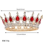 Bridal Crown Factory - European Cross-border Alloy Hair Ornament Wedding Dress Rhinestone Birthday