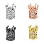 Leopard Head Beads Manufacturer - Cross Border Copper Inlaid Zircon Spacer DIY Copper Jewelry