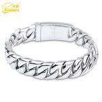 Men's Diamond Bracelet Manufacturer - Supply Fashion New Gold Stainless Steel Diamond Bracelet