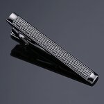 Tie Clip Set Factory - Ship Anchor Saxophone Laser Checkered Rectangle Glossy Cufflink Set