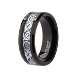 Wood Grain Tungsten Ring Manufacturer - Fashion Inlaid Wood Sticker Wide 6/8mm Unisex Couple