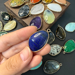 Elephant Pendant Factory - European American Style Fashionable Fresh Natural Crystal Alloy Necklace