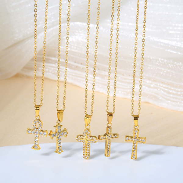 Collarbone Chain Manufacturer - European American Summer Stainless Steel Light Luxury Pendant Necklace