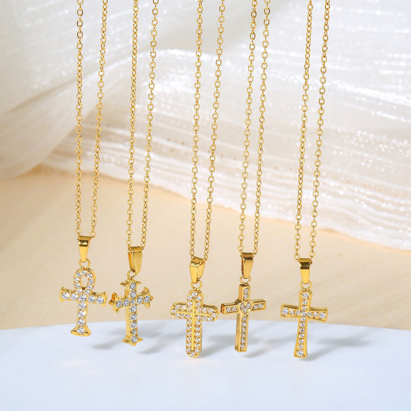 Collarbone Chain Manufacturer - European American Summer Stainless Steel Light Luxury Pendant Necklace