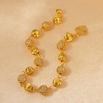 Women's Bracelet Factory - 24k Round Spherical Zircon Vacuum Electroplated