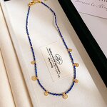 Natural Stone Necklace Manufacturer - Geometric Beaded Ethnic Style Niche Retro Clavicle Chain