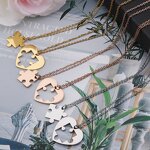 Magnetic Necklace Manufacturer - Cross-border New Copper Plated 18k Gold Cartoon Rainbow Love Creative