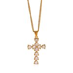 Cross Pendant Necklace Factory - Women's Stainless Steel Retro Light Luxury Simple 18K Chain