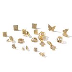 Ear Clip Factory - Exquisite No Piercing Multi-layered Circle Pearl Cubic Zirconia Five-pointed Star