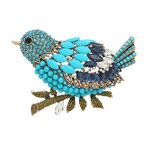 Maggie Brooch Manufacturer - Vintage Crystal Alloy Silver Plated Heavy Industry Exaggerated Bird