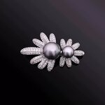 Pearl Corsage Brooch Manufacturer - High-End Feminine Exquisite Crystal Zircon Pin Plating Gift