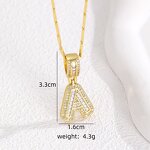 Alphabet Necklace Manufacturer - Hot-Selling Ice Sugar Full Diamond Copper Inlaid Zircon Gold